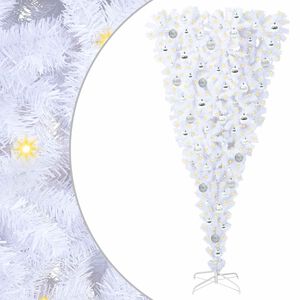 vidaXL K&uuml;nstlicher Weihnachtsbaum Wei&szlig; 180 cm PVC und Stahl