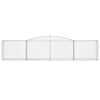 vidaXL Gabionen mit Hochbogen 5 Stk. 400x50x80/100cm Verzinktes Eisen