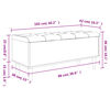 vidaXL Sitzbank mit Stauraum R&auml;uchereiche 102x42x46 cm Holzwerkstoff