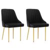 vidaXL Esszimmerst&uuml;hle 2 Stk. Schwarz Samt