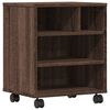 vidaXL Druckerständer mit Rollen Braun Eichen-Optik 41x32x48 cm
