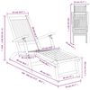 vidaXL Gartenliegen mit Fu&szlig;teil und Tisch Massivholz Akazie