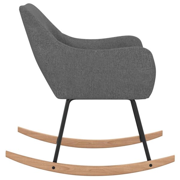 vidaXL Schaukelstuhl Dunkelgrau Stoff