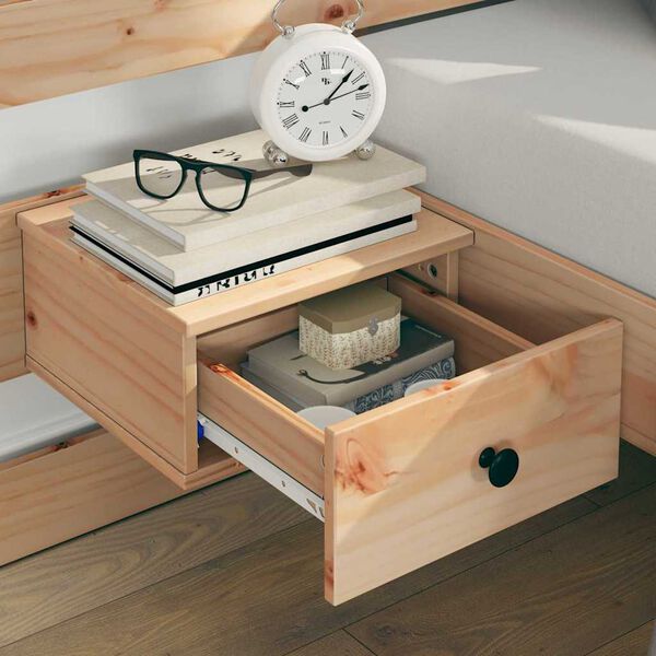 vidaXL Bettrahmen mit Kopfteil Braun 135 x 190 cm Massives Kiefernholz