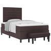 vidaXL Boxspringbett mit Kopfteil Dunkelbraun 120 x 200 cm Stoff