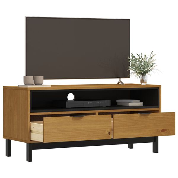 vidaXL TV-Schrank FLAM 110x40x50 cm Massivholz Kiefer