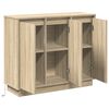 vidaXL LED-Sideboard Sonoma-Eiche 90 x 32 x 75 cm Holzwerkstoff