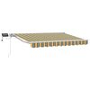 vidaXL Manueller Markisenrahmen mit LEDs Gr&uuml;n, Gelb, Wei&szlig; 3 x 2,5 m