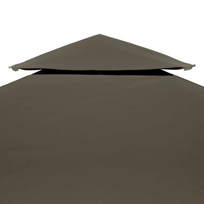 vidaXL Pavillon-Dachplane mit Kaminabzug 310 g/m² 4x3 m Taupe