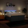 vidaXL Boxspringbett mit Matratze Blau 200x200 cm Stoff