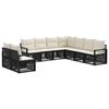 vidaXL Gartensofa-set 9 pcs Schwarz Poly-Rattan
