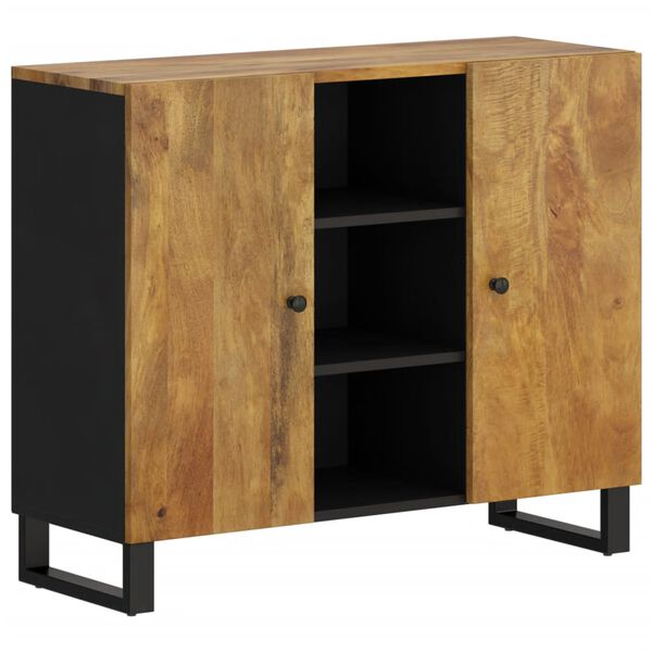 vidaXL Sideboard mit 2 T&uuml;ren 90x33x75 cm Massivholz Mango