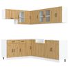 vidaXL 11-tlg. K&uuml;chenschrank-Set Lucca Artisan-Eiche Holzwerkstoff