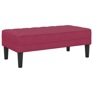 vidaXL Bank mit Kissen Weinrot 113 x 57 x 39 cm Samt