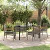 vidaXL Garten Essgruppe 5 pcs Grau Poly-Rattan