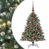 vidaXL K&uuml;nstlicher Weihnachtsbaum mit 150 LEDs mit St&auml;nder Gr&uuml;n 120 cm