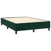 vidaXL Boxspringbett mit Matratze Dunkelgr&uuml;n 140x200 cm Samt