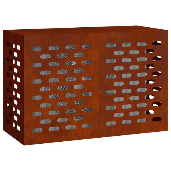 vidaXL Klimaanlagenabdeckung Rostig 90 x 40 x 60 cm Wetterfeststahl