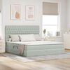 vidaXL Bett mit Stauraum und LED mit LED Hellgrau 180 x 200 cm Samt