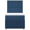 vidaXL Boxspringbett mit Matratze Blau 90x200 cm Stoff