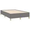 vidaXL Boxspringbett mit Matratze & LED Dunkelgrau 120x190 cm Stoff