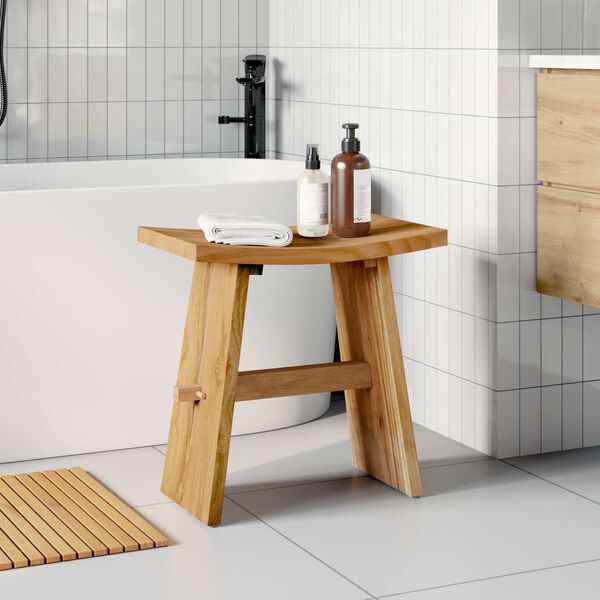 vidaXL Badezimmer Hocker Braun 50 x 29,5 x 50,5 cm Massivholz Teak