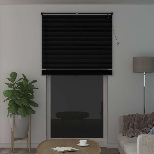 vidaXL Venetianer Jalousie Verstellbar Schwarz 213 x 120 cm PVC