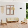 vidaXL 5-tlg. Garten-Lounge-Set mit Kissen Kiefer Massivholz