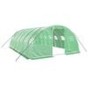 vidaXL Gew&auml;chshaus mit Stahlrahmen Gr&uuml;n 24 m&sup2; 6x4x2 m