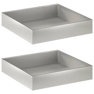 vidaXL Garten-Pflanzgef&auml;&szlig; 2 stk. Silber 80 x 80 x 20 cm Edelstahl