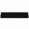vidaXL Bettgestell mit Matratze mit Matratze 2 pcs Schwarz Stoff