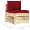 vidaXL 10-tlg. Garten-Lounge-Set mit Kissen Gr&uuml;n Impr&auml;gniertes Holz