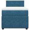 vidaXL Boxspringbett mit Matratze Blau 80x200 cm Samt
