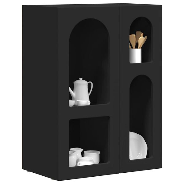 vidaXL Sideboard Schwarz 59 x 35 x 80,5 cm Holzwerkstoff