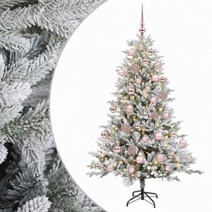 vidaXL K&uuml;nstlicher Weihnachtsbaum mit Weihnachtskugel 120 cm 150 LEDs