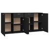 vidaXL Sideboard Schwarz 160x36x75 cm Holzwerkstoff