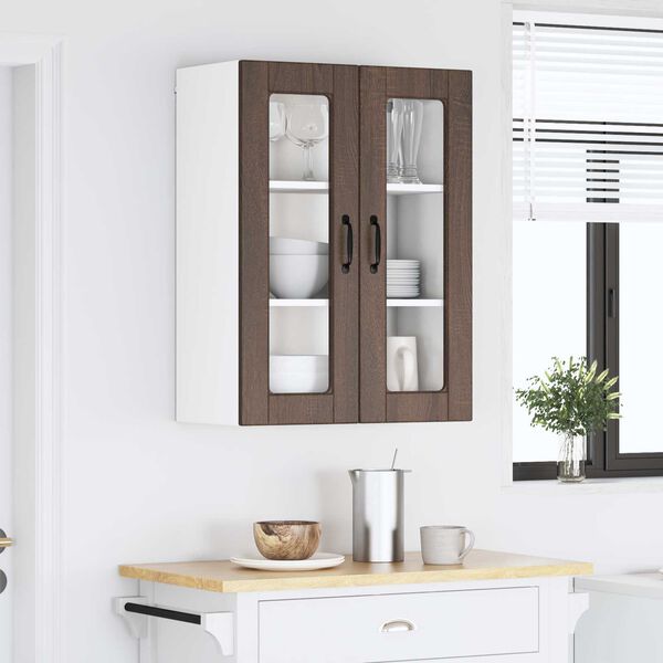 vidaXL K&uuml;chenschrank Braun Eichen-Optik 60 x 31 x 80 cm Holzwerkstoff