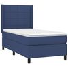 vidaXL Boxspringbett mit Matratze Blau 90x200 cm Stoff