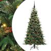 vidaXL K&uuml;nstlicher klappbarer Weihnachtsbaum Gr&uuml;n 180 cm PE und PVC