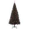 vidaXL Weihnachtsbaum mit 300 LEDs mit St&auml;nder Schwarz 210 cm PVC