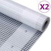 vidaXL Gitter-Abdeckplanen 2 Stk. 260 g/m&sup2; 4x10 m Wei&szlig;
