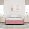 vidaXL Boxspringbett mit Matratze Rosa 160 x 210 cm Stoff