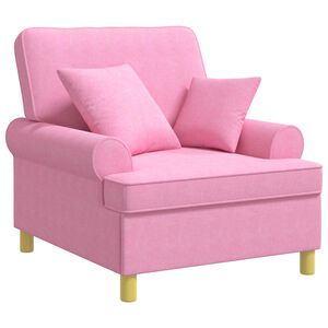 vidaXL XL-Sessel mit Kissen Rosa Stoff