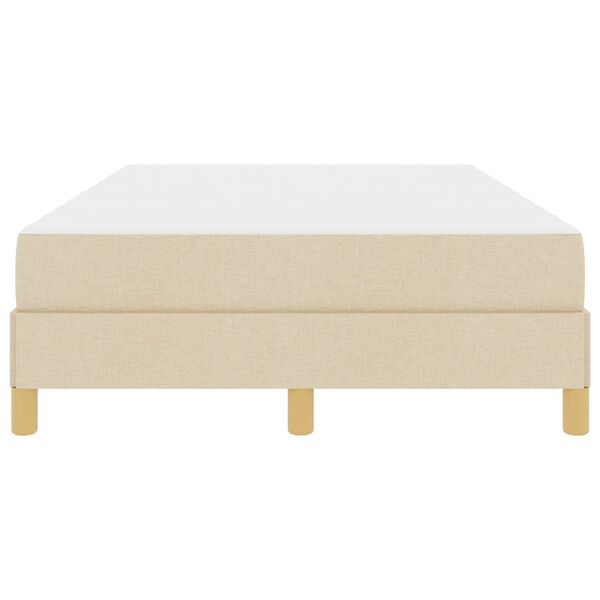vidaXL Boxspringbett mit Matratze Creme 120 x 190 cm Stoff