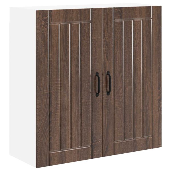 vidaXL K&uuml;chenschrank Lucca Brauneiche 80 x 31 x 80 cm Holzwerkstoff