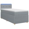 vidaXL Boxspringbett mit Matratze Hellgrau 90 x 190 cm Stoff