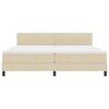 vidaXL Boxspringbett mit Matratze Creme 200 x 200 cm Stoff