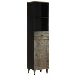vidaXL Badschrank 38x33x160 cm Massivholz Mango