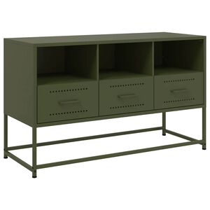 vidaXL TV-Schrank Olivgr&uuml;n 100,5x39x60,5 cm Stahl
