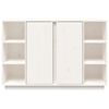 vidaXL Sideboard Weiß 120x35x80 cm Massivholz Kiefer